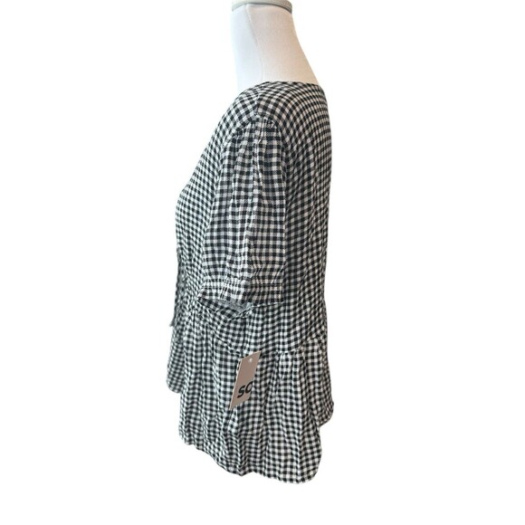 SO Goods For Life Front Cinch Checked Women’s Top Size L MSRP$36 - Picture 3 of 9